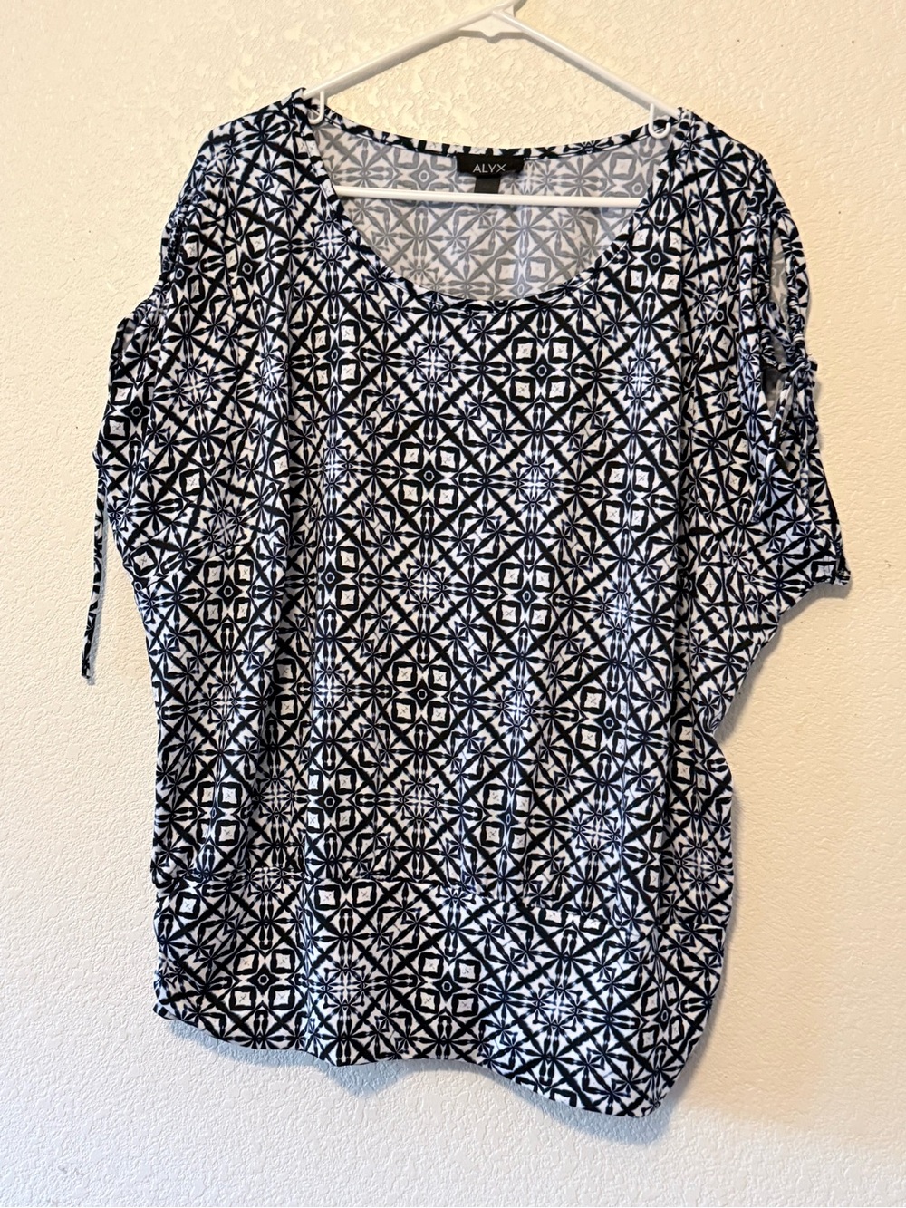 ALYX Navy & White Geometric Short Sleeve Tunic 0234